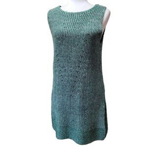 Lili’s Closet Women’s Size Medium Sleeveless Green Crochet Dress Tunic Top